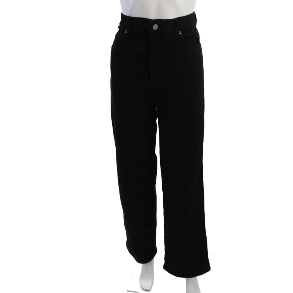 DRDENIM Unisex Black High Rise Jeans 32in Inseam 93% Cotton Size L